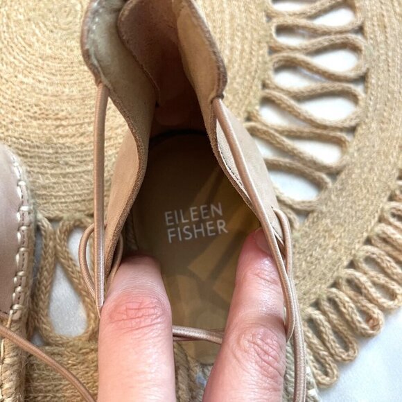 Eileen Fisher Lee Suede Espadrille Flat in Pink Size 9.5 - Picture 7 of 10